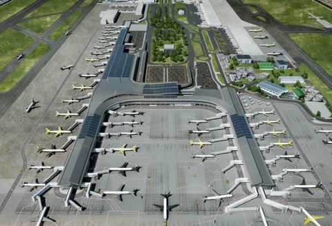 Los páneles solares que estarán en el Aeropuerto Internacional El Dorado