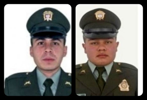 Juan Carlos Barreto Guzmán y Álvaro Iván Marín Marín, policías asesinados en Nariño