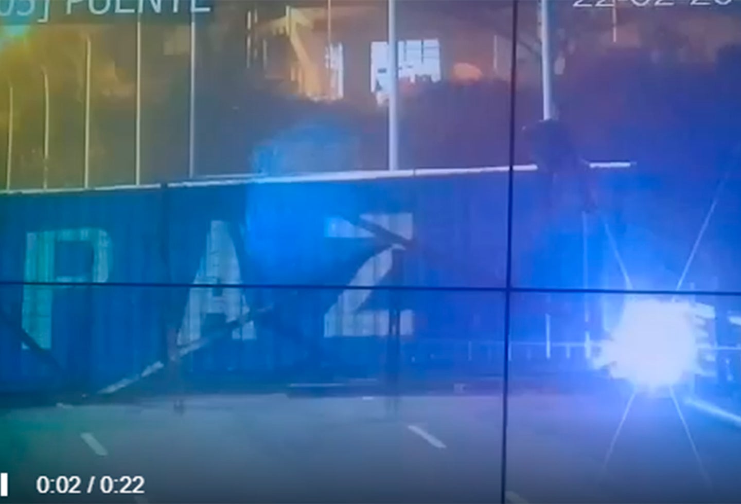 La soldadura instalada en el Puente Tienditas