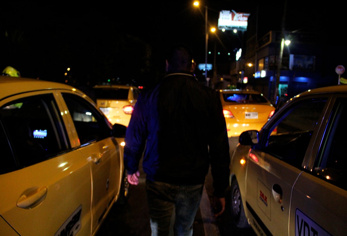 Foto de referencia de taxistas en Bogotá
