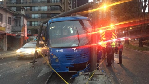 Accidente bus del SITP en Teusaquillo