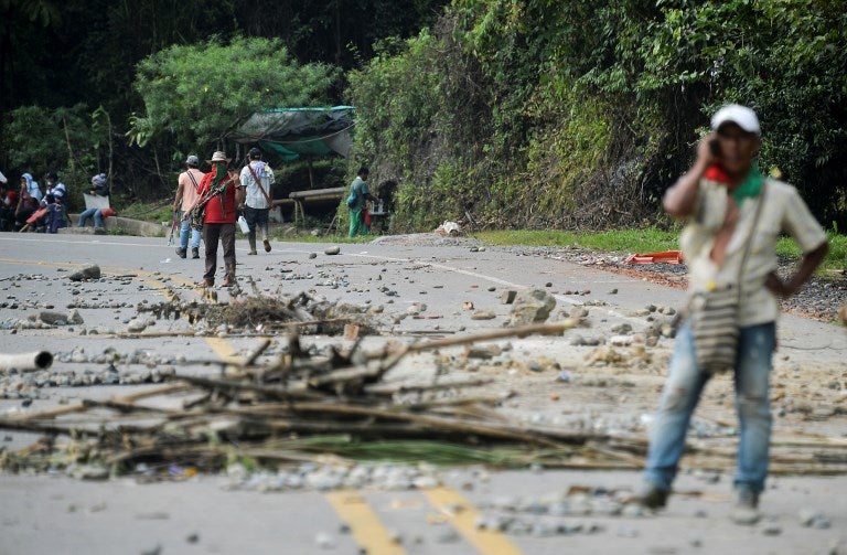Vía Panamericana en el Cauca