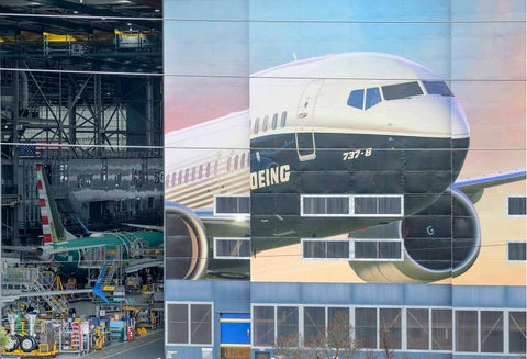 Vista general de un Boeing 737 en su proceso de ensamblaje, en la fábrica de Renton, a las afueras de Seattle (Washington)