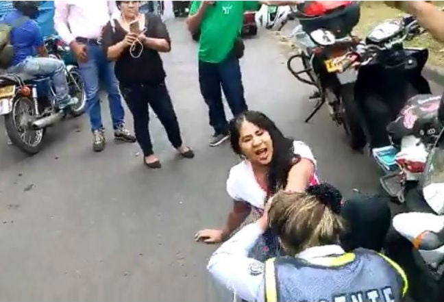 Agresión a agente de tránsito