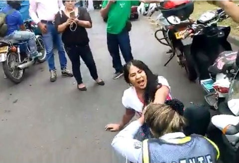 Agresión a agente de tránsito