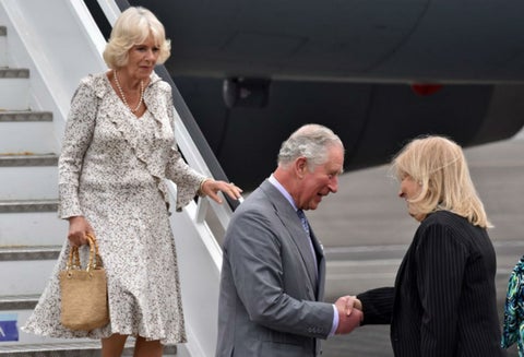 El Príncipe Carlos y Camila fueron recibidos en Cuba por la vicecanciller Ana Teresita González.
