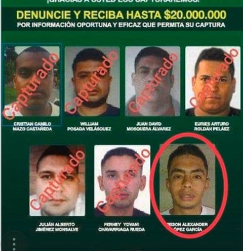 Cartel de los más buscados de Robledo, Medellín.