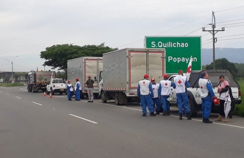 Caravana humanitaria en el Cauca