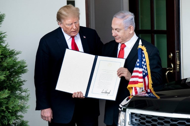 Donald Trump y Benjamín Netanyahu.