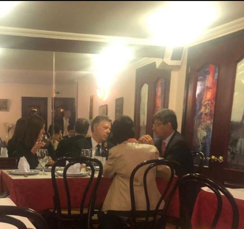 Juan Manuel Santos con Diana Fajardo y Alejandro Linares