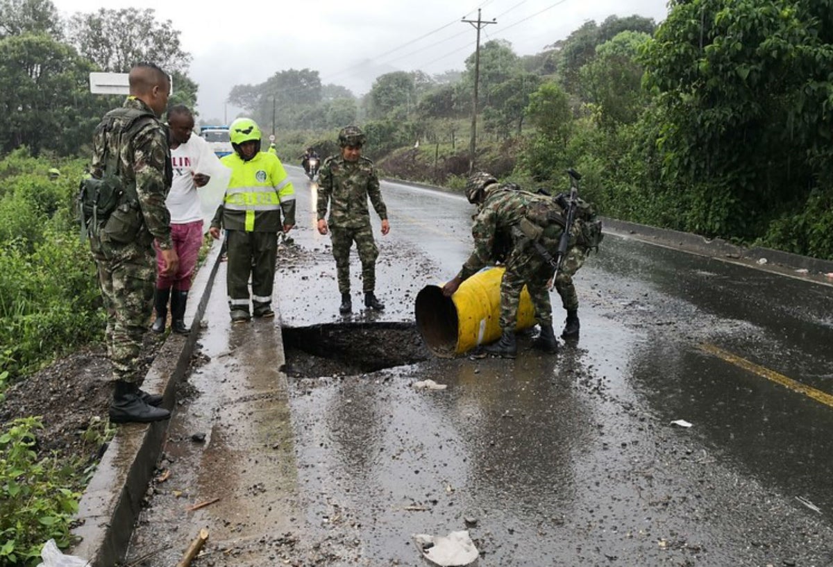 Protesta de indígenas en Cauca