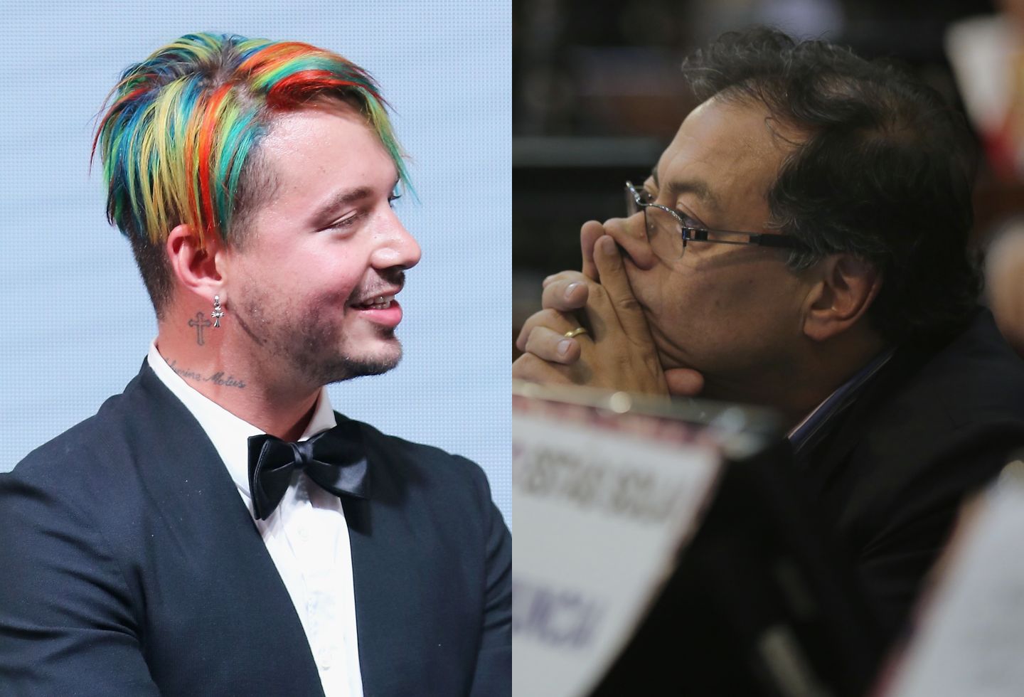 J Balvin y Gustavo Petro