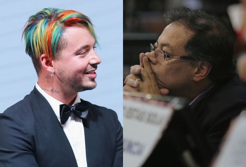 J Balvin y Gustavo Petro