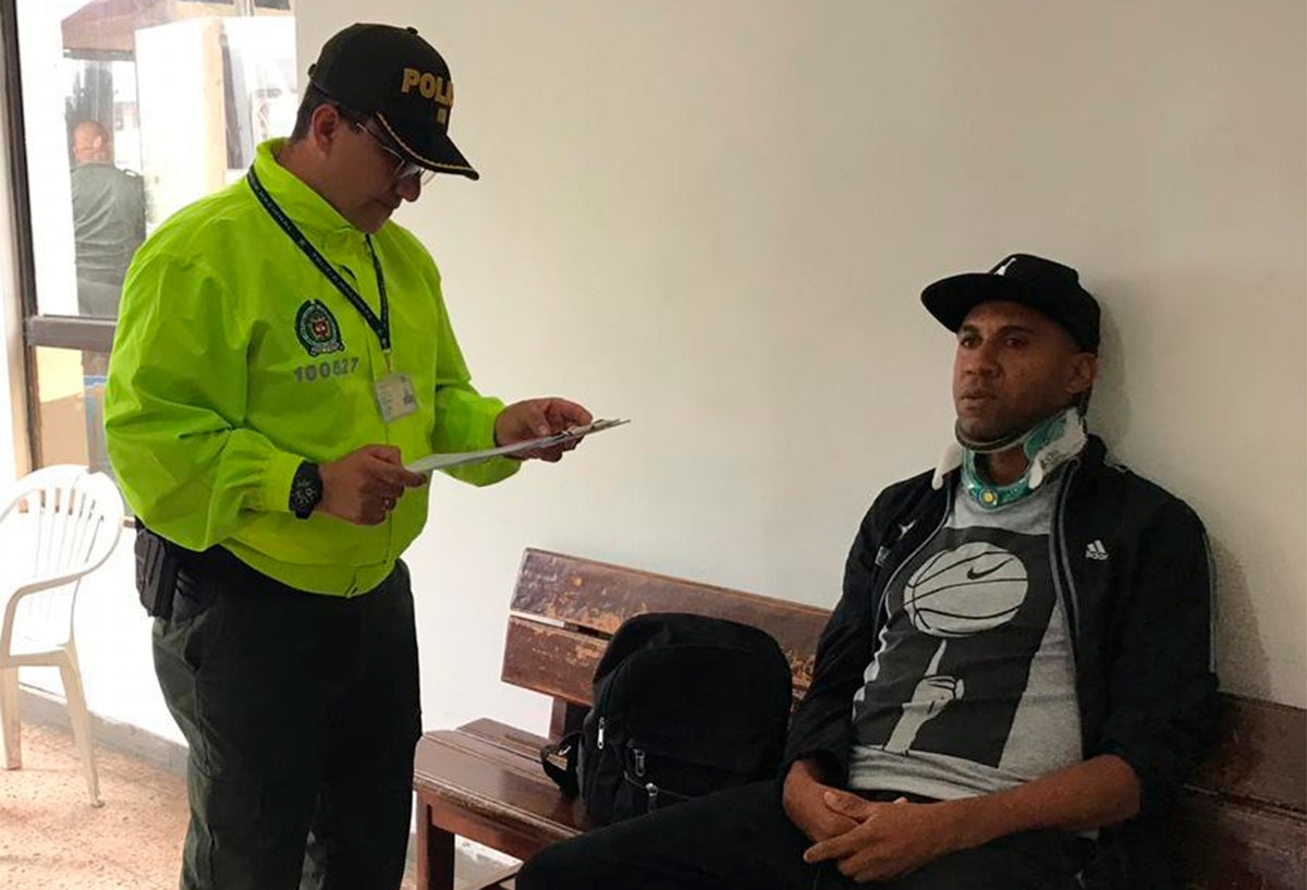 El exfutbolista Jhon Viáfara, en poder de las autoridades