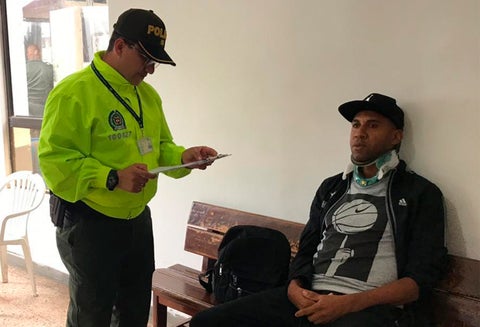 El exfutbolista Jhon Viáfara, en poder de las autoridades