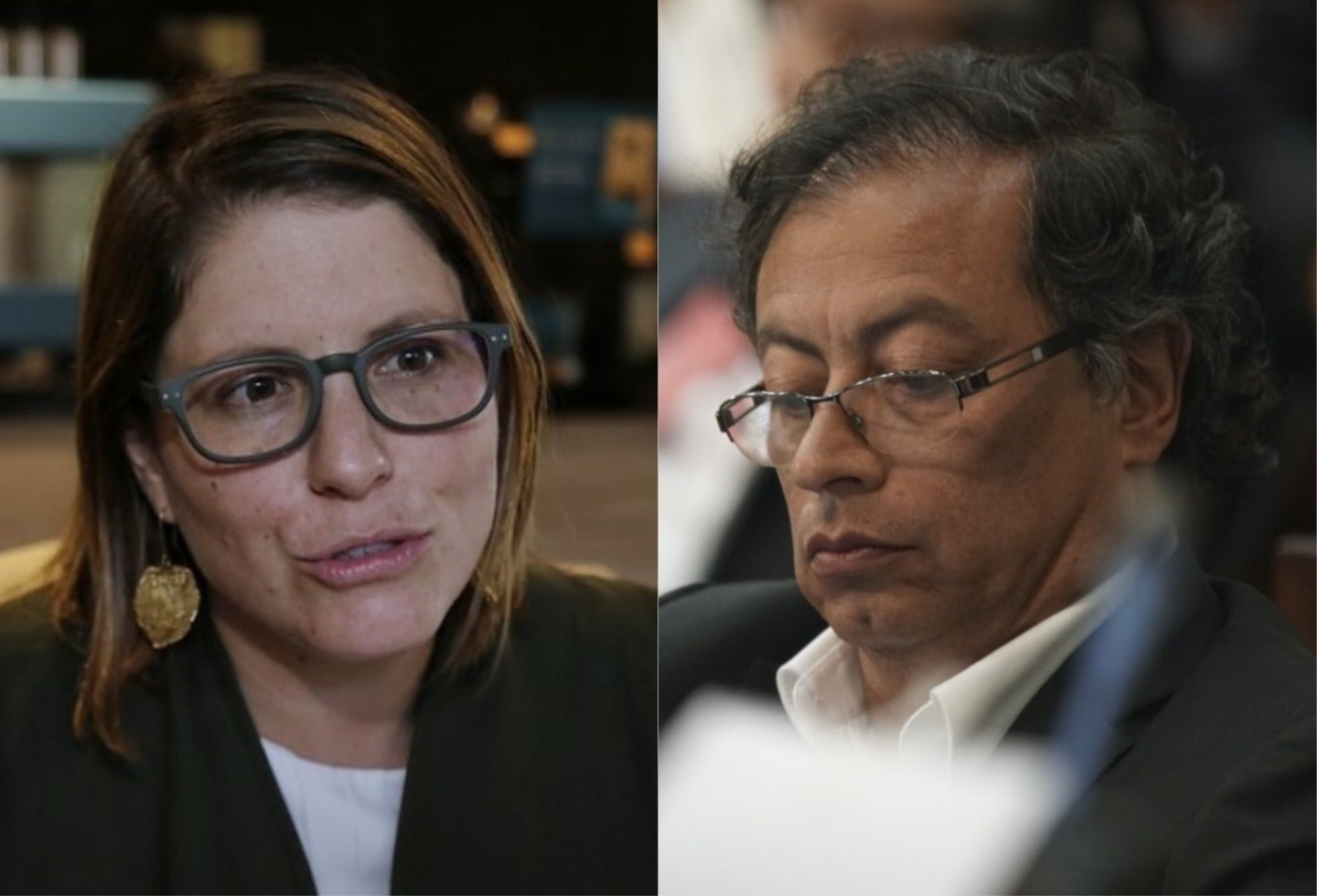 Juanita Goebertus y Gustavo Petro
