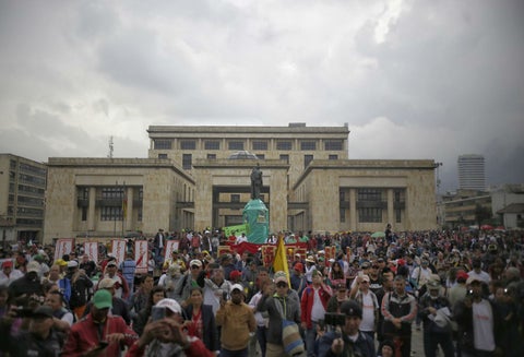 Marchas de maestros en Colombia