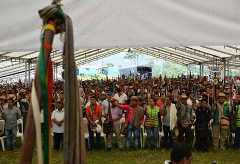 Minga indígena en el Cauca