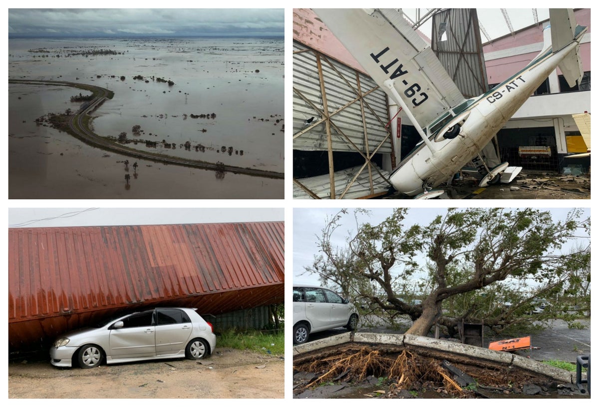 Paso devastador de ciclón en Mozambique