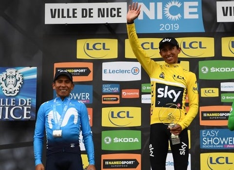 Egan Bernal y Nairo Quintana