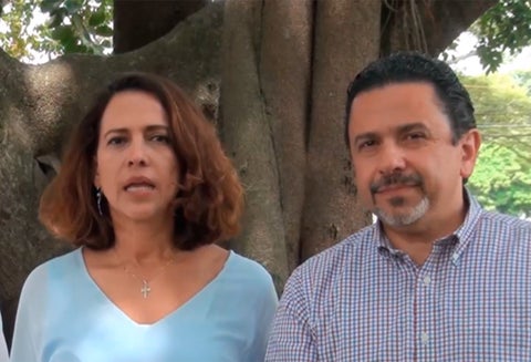 Nancy Patricia Gutiérrez y Miguel Ceballos, ministra del Interior y alto comisionado para la Paz