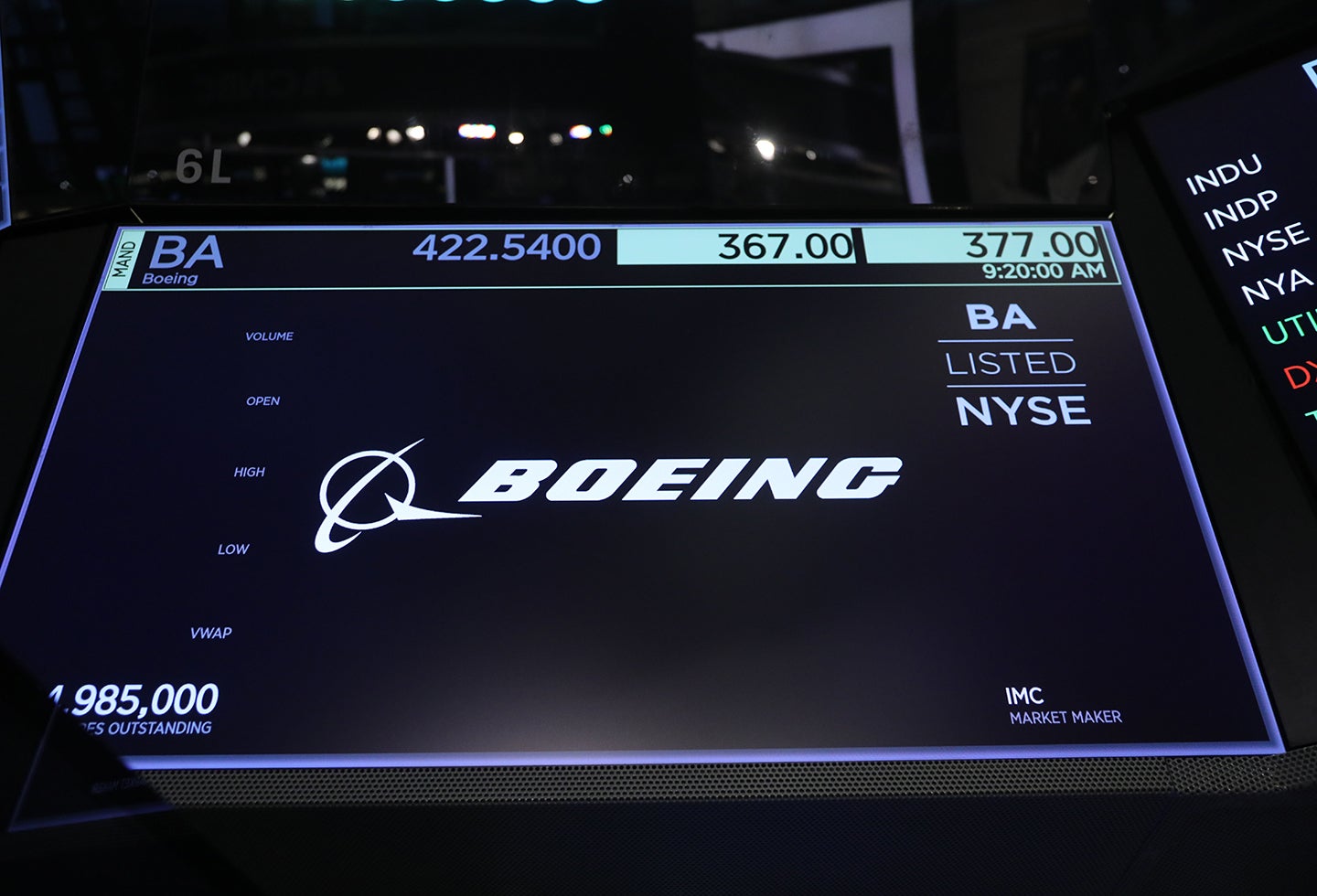 La firma aeronáutica Boeing en Wall Street
