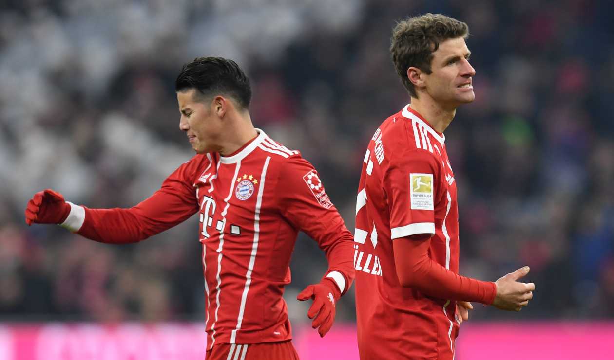 James Rodríguez y Thomas Müller
