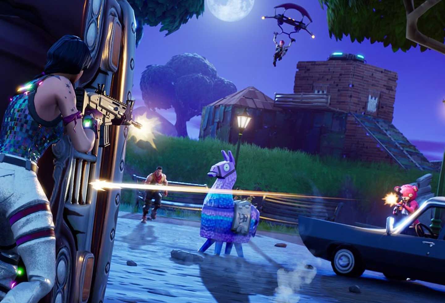 Partida de Fornite en desarrollo