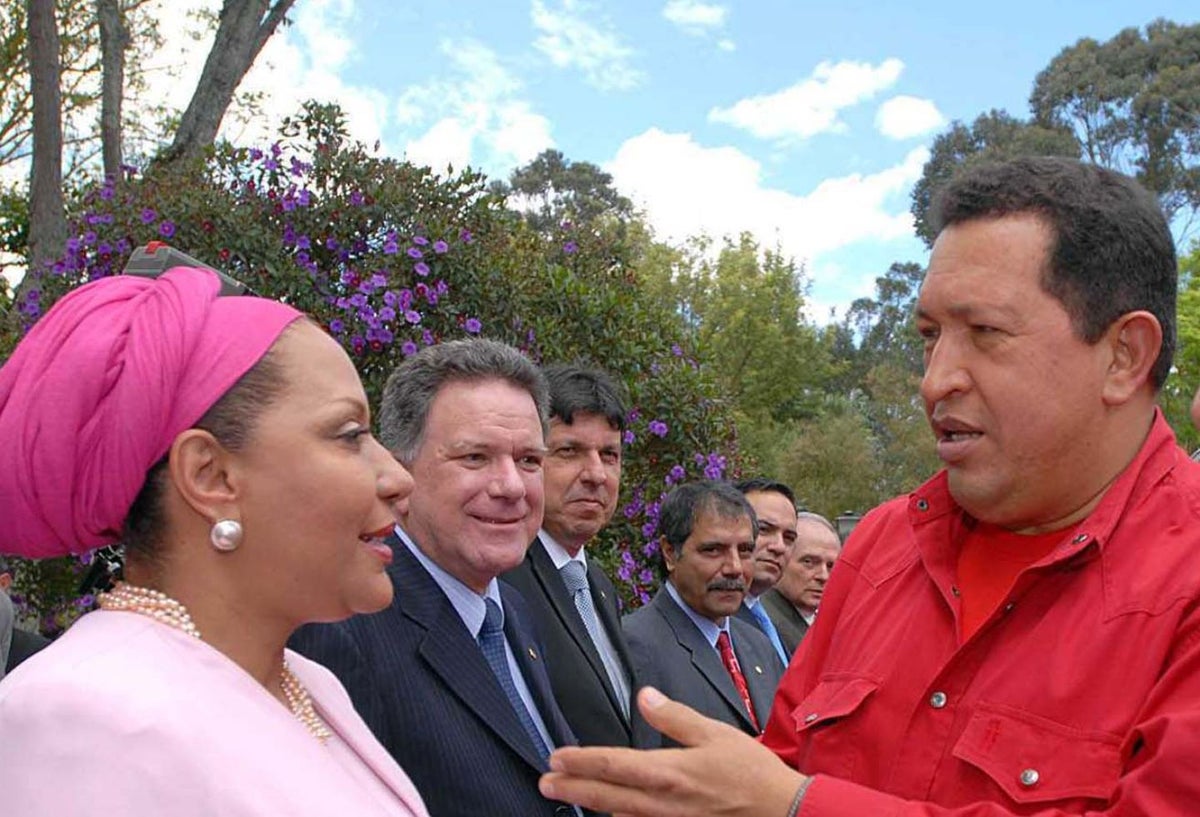 Piedad Córdoba y Hugo Chávez