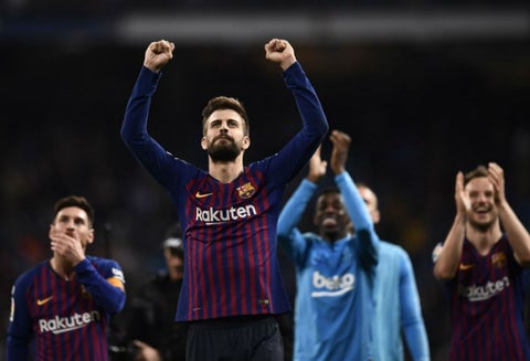 Gerard Piqué en clásico entre Barcelona y Real Madrid
