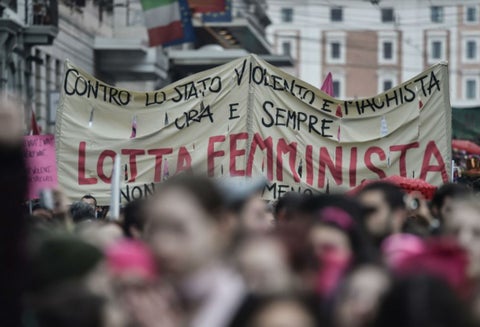 Protesta en Italia por colectivo feminista