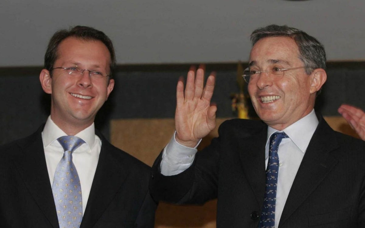 Andrés Felipe Arias y Álvaro Uribe