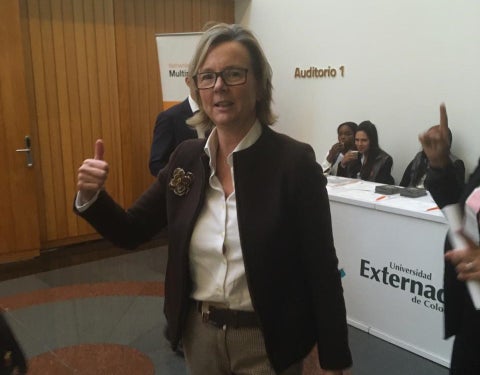 Embajadora en Colombia de la Unión Europea, Patricia Llombart.