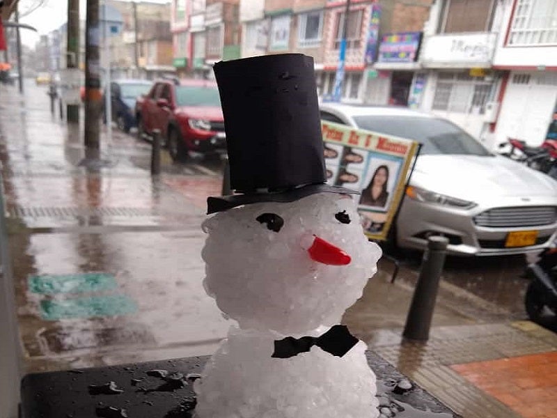 Granizada en Bogotá