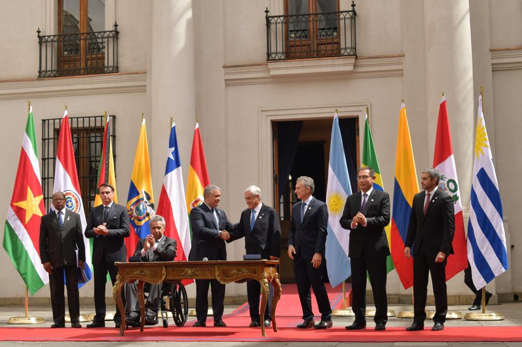 Iván Duque y otros mandatarios oficializaron la creación de "Prosur"