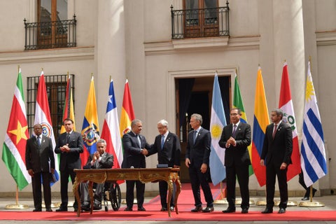Iván Duque y otros mandatarios oficializaron la creación de "Prosur"