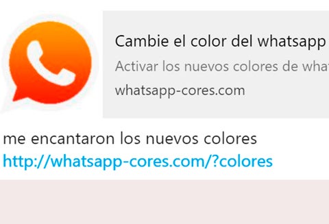 La imagen del Whatsapp naranja que han visto cientos de personas