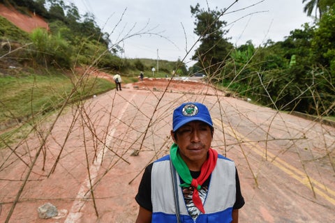 Minga indígena bloquea vía Panamericana en el Cauca