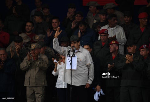 Nicolás Maduro en un acto público