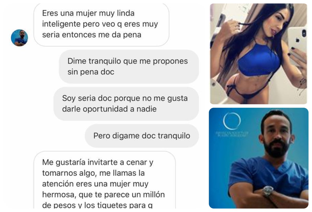 La supuesta conversación entre Laura Roa (arriba a la derecha) y Luis de Voz (abajo a la derecha)