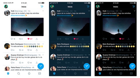 Twitter mejora su modo oscuro
