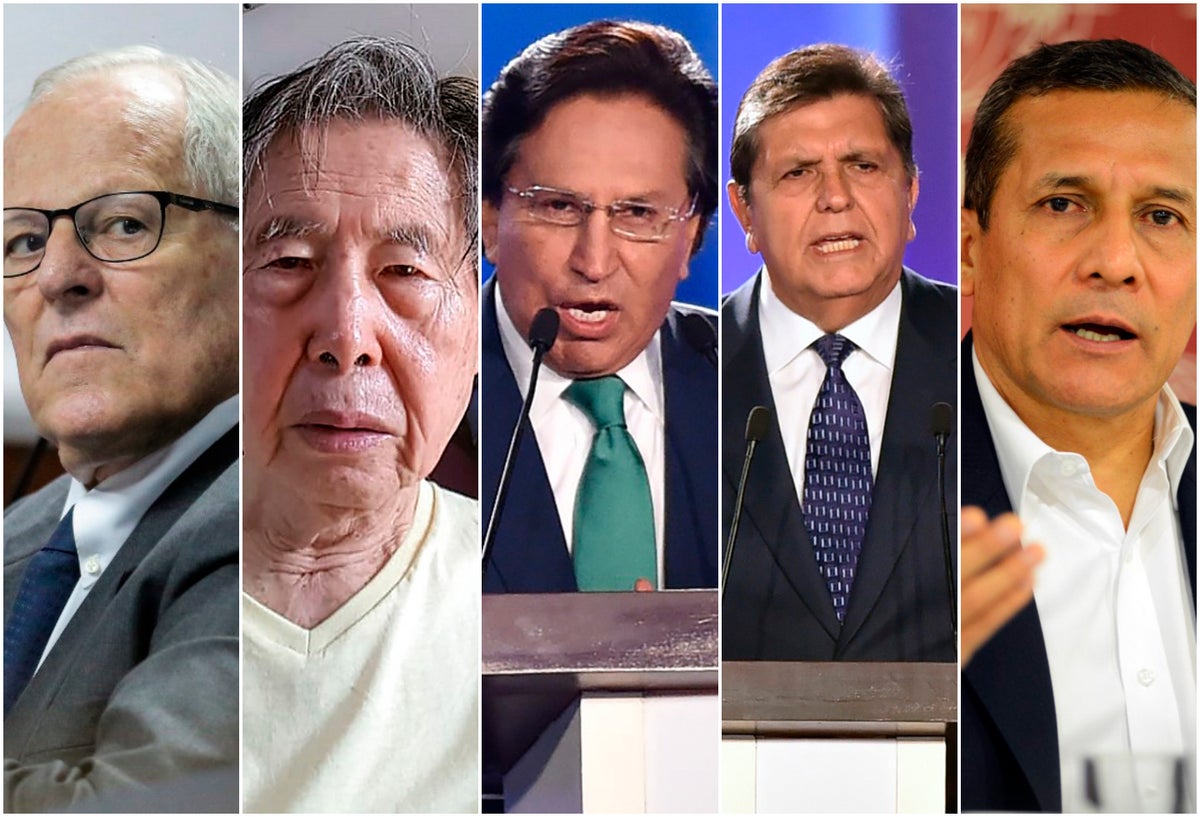 Pedro Pablo Kuczynski, Alberto Fujimori, Alejandro Toledo, Alan García y Ollanta Humala
