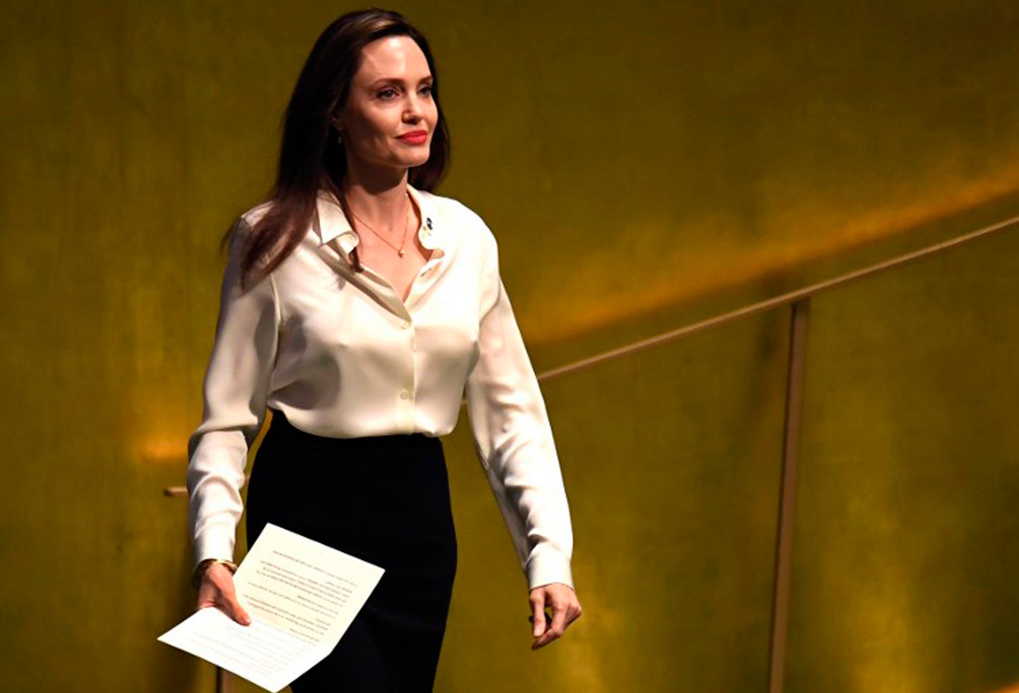 La famosa actriz aseguró que la paz no es posible sin el papel de la mujer