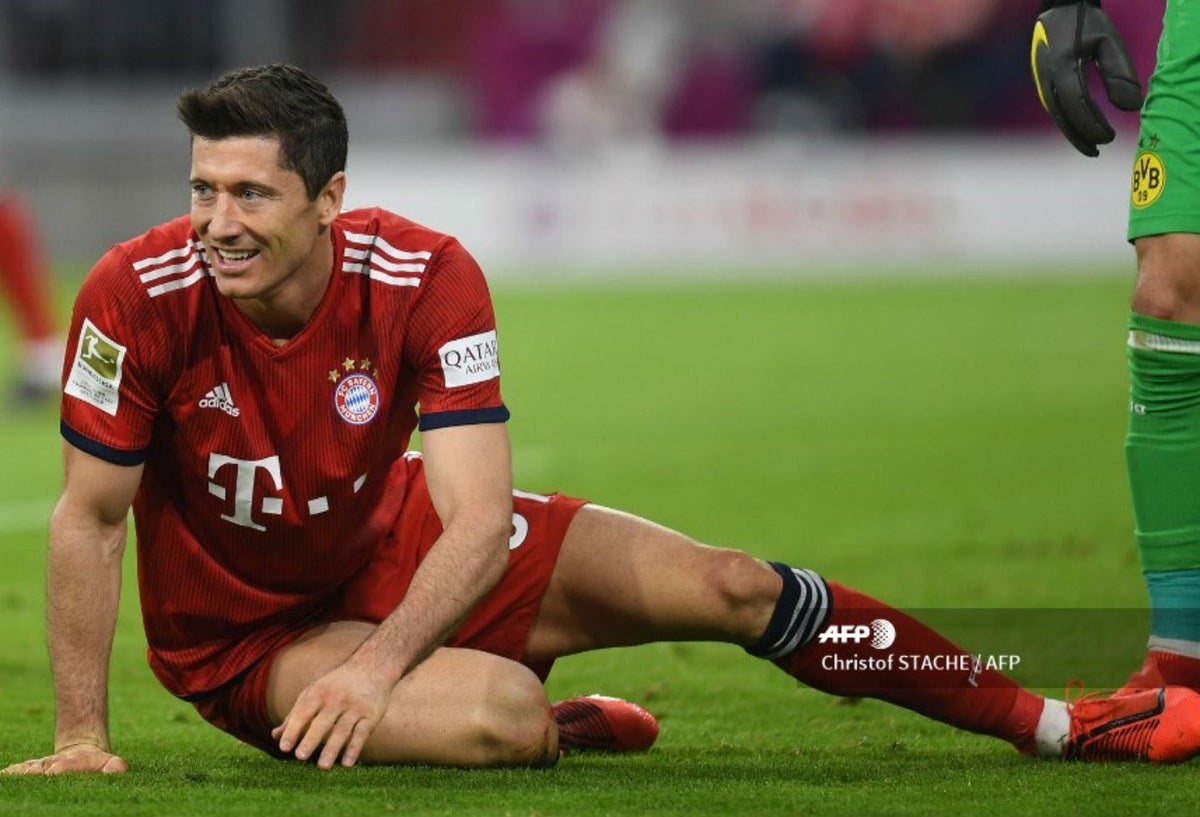 Robert Lewandowski con el Bayern Munich