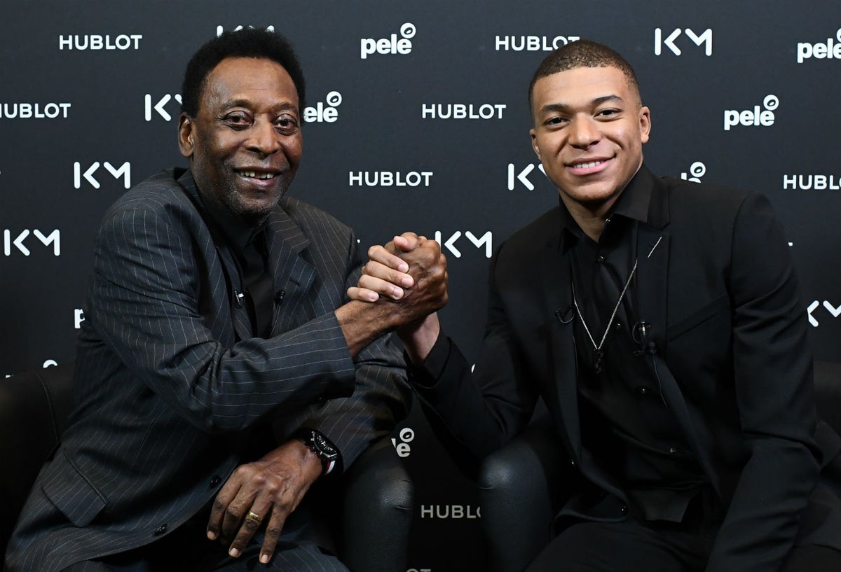 Pelé y Kylian Mbappé
