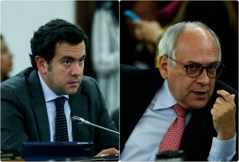 Rodrigo Lara y José Obdulio Gaviria, congresistas