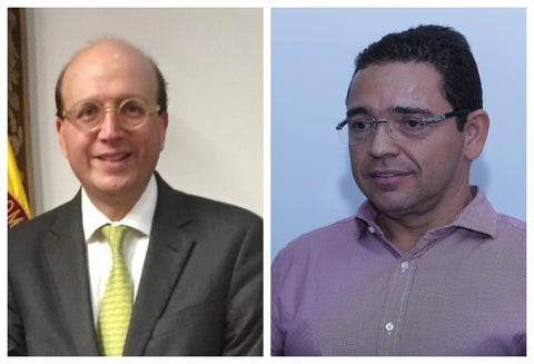 Andrés Rugeles, secretario de Transparencia y el alcalde Rafael Martínez
