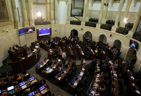 El Congreso de la República, en Bogotá