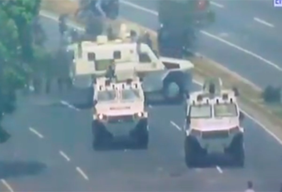 Las tanquetas del régimen de Nicolás Maduro