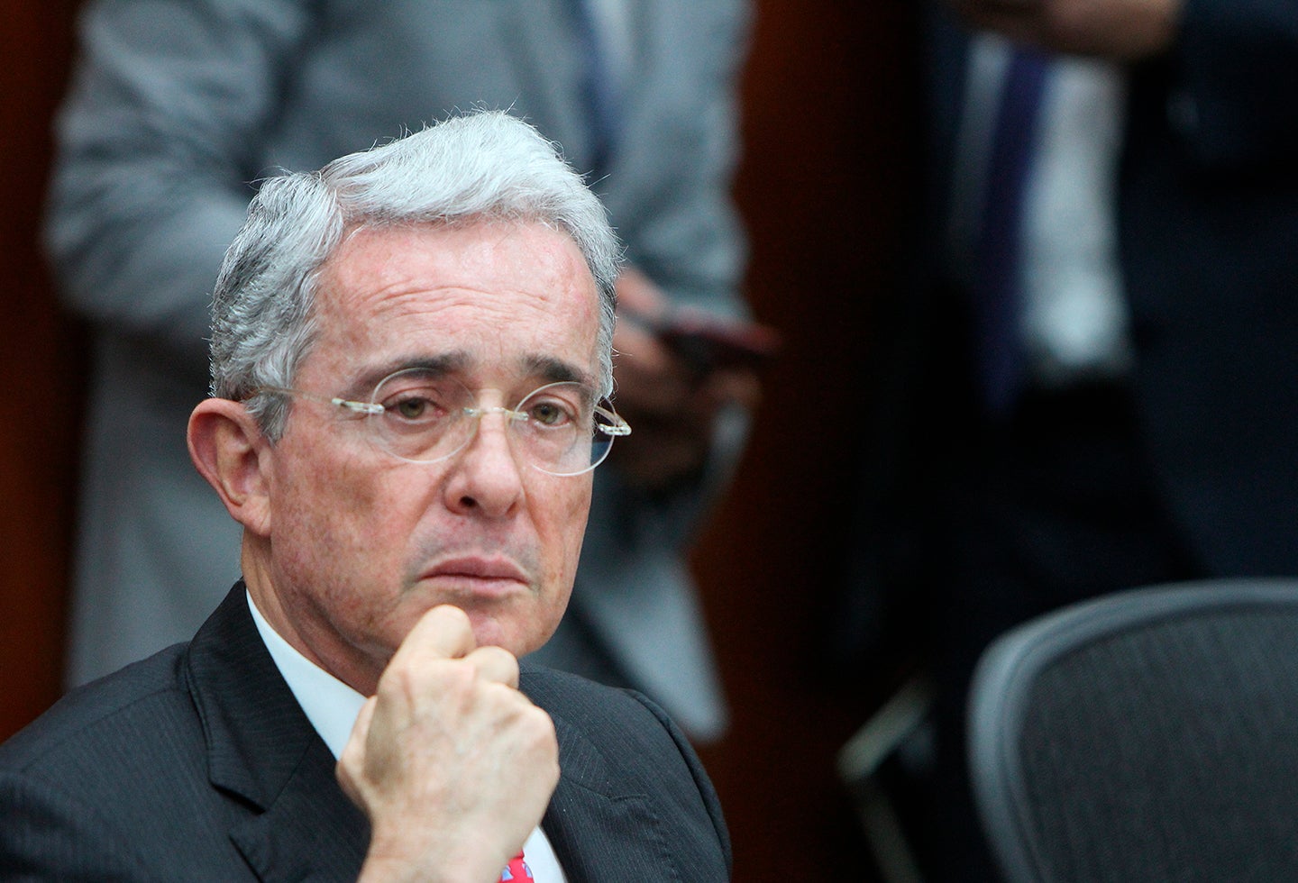 El expresidente Álvaro Uribe en la Comisión Séptima del Senado